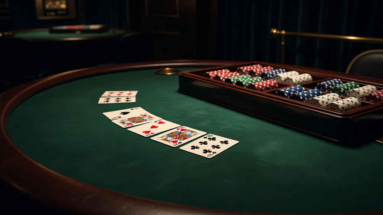 Blackjack table in Winoui live casino